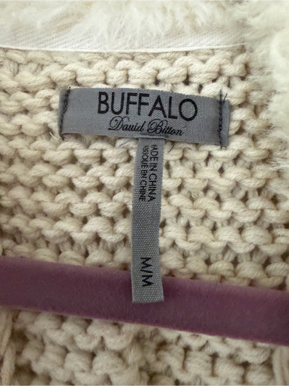 BUFFALO David Bitton Cream Chunky Vest   New. Gorgeous